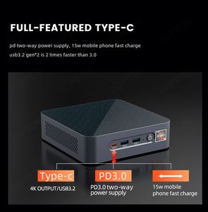 Le plus récent AMD Ryz Mini PC R9 5900HX R7 <span class=keywords><strong>5800U</strong></span> Win11/10 Dual LAN NVMe SSD Vega Graphics Gaming PC Ordinateur de bureau HD DP Type-C WiFi - Product Image 3