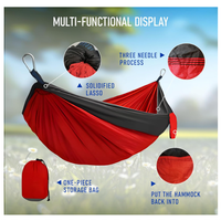 Hamac de camping en nylon durable - Léger et portable pour la randonnée en plein air, le trekking et les voyages