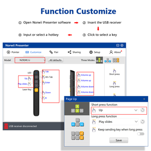 Norwii N29 Li <span class=keywords><strong>Wireless</strong></span> <span class=keywords><strong>Presenter</strong></span> mit wiederauf ladbarem Laserpointer, Powerpoint <span class=keywords><strong>Presenter</strong></span> Präsentation Remote Lazer <span class=keywords><strong>Pointer</strong></span> Pen - Product Image 4