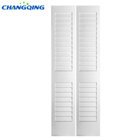 Porte à persiennes décorative moderne pour appartement, finition blanche apprêtée, pleine ou en MDF, 30 po x 80 po
