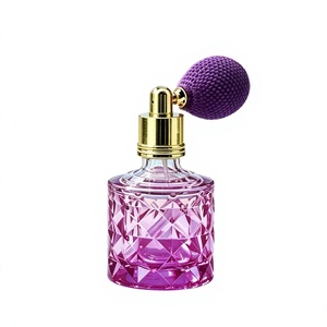 Vintage Luxury Brown Bulb Cylinder Glass <b>Perfume</b> <b>Bottle</b> With Gold <b>Spray</b> Pump Black Mesh Nozzle 10ML - Product Image 2