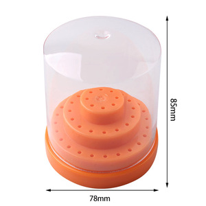 48-Hole Bur <b>Box</b> Round Transparent Storage Case Dental Drill Bit Holder Display Stand For Dental Materials Wholesale - Product Image 3