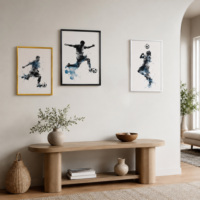 Cadre photo en plastique PVC, silhouette de football, souvenir, cadre mural ou de table pour la décoration de la maison