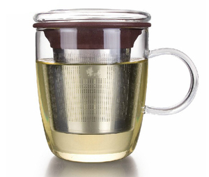 Set di Tazze da Tè in Vetro Trasparente Fatte a Mano da 12 Once <span class=keywords><strong>con</strong></span> <span class=keywords><strong>Infusore</strong></span> in Acciaio Inossidabile - Product Image 4