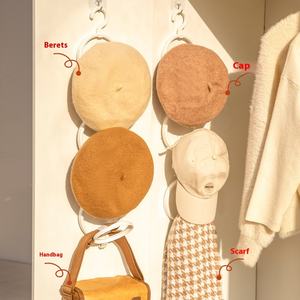 Estante de almacenamiento de plástico multifuncional para colgar en la pared del hogar, clasificador para sombreros, bufandas, puerta, armario para organización de armario - Product Image 4