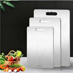 Hai mặt thớt cho nhà bếp 304 thép không gỉ choopping khối không nhuộm & mùi miễn phí, burr-miễn phí cạnh - Product Image 1