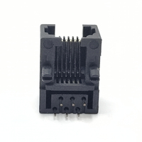 Connecteur modulaire RJ45 mâle/femelle pour connexions PCB et filaires, connecteur Ethernet 6 broches