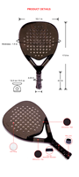 Customized Design Hot Sale 12k Carbon Manufacturer Logo Design Pop Oem EVA Foam Padel Racket