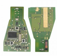 Clé de voiture télécommande noire intelligente 433 MHz à 2 ou 3 boutons avec puce NEC pour Mercedes Benz W169 W202 W203 W208 W210 W245 sans logo