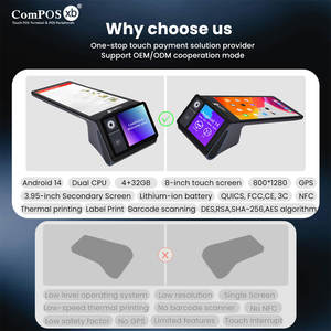 Terminal <span class=keywords><strong>de</strong></span> point <span class=keywords><strong>de</strong></span> vente <span class=keywords><strong>Android</strong></span> 14 portable <span class=keywords><strong>de</strong></span> 8 pouces avec caméra intégrée et impression thermique, alimenté par batterie pour les environnements <span class=keywords><strong>de</strong></span> vente au détail dynamiques - Product Image 4