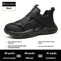Chaussures de sécurité légères en cuir microfibre pour hommes chaussures de sport de travail d'automne chaussures de protection anti-crevaison à bout en acier