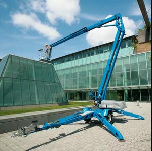 Nacelle élévatrice articulée remorquable montée sur remorque, plateforme de travail aérien hydraulique pour le levage de personnel, à vendre - Product Image 4