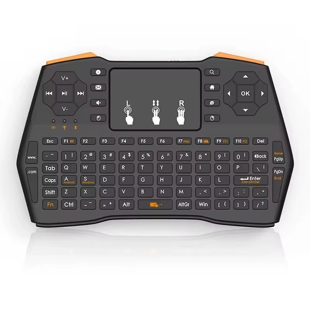 Factory Wholesale Mini Wireless  LED Light with Touchscreen Gaming Keyboard.