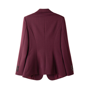 Women's Yellow Suit Set Full Sleeve Polyester Anti-Wrinkle Office Lady Spring <b>Work</b> Wear - Product Image 4