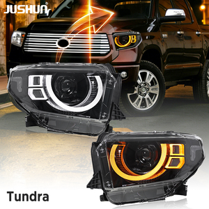 Оптовая продажа от фабрики JUSHUN светодиодная фара в сборе для <span class=keywords><strong>Toyota</strong></span> <span class=keywords><strong>Tundra</strong></span> 14-21 указатель поворота DRL Модифицированная фара - Product Image 1