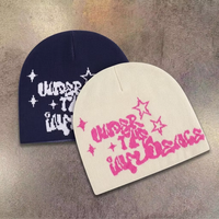 Bonnet réversible en jacquard pour fabricants de bonnets, en acrylique tricoté, avec logo, double couche épaisse