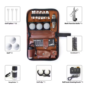 Large-Capacity PU Leather Golf Tool Bag with Custom Logo Printing Easy-Carry Multifunctional Accessory Bag Party Gifts - Product Image 5