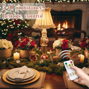 Độc Đáo Hiện Đại Nhựa LED <span class=keywords><strong>E14</strong></span> Bóng Đèn Nutcracker Bảng Đèn Không Dây Giáng Sinh Trang Trí Chụp Đèn 5000MAh Pin 2700K Ánh Sáng Ấm Áp - Product Image 3