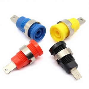 Prise banane 4mm à courant élevé laiton <span class=keywords><strong>femelle</strong></span> adaptateur connecteur trou 12mm panneau de sécurité prise banane - Product Image 1