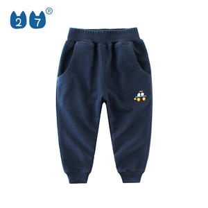 Venta al por mayor azul pantalones de chándal de primavera y otoño bebé niño pantalones de algodón de los niños - Product Image 2