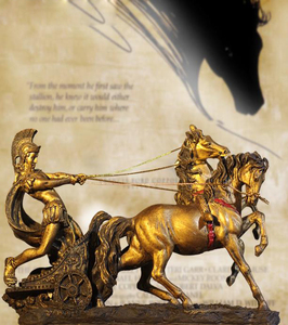 Romana antigua armadura Spartan espada Vintage carro escultura - Product Image 3