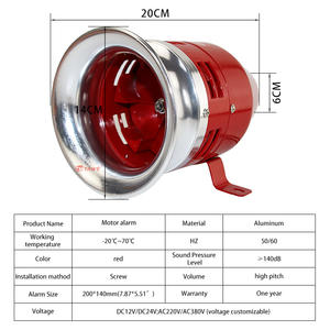 Sirene truk pemadam kebakaran Alarm sirene suara Motor Ms-190 logam Ms-390 plastik 110db besar - Product Image 3