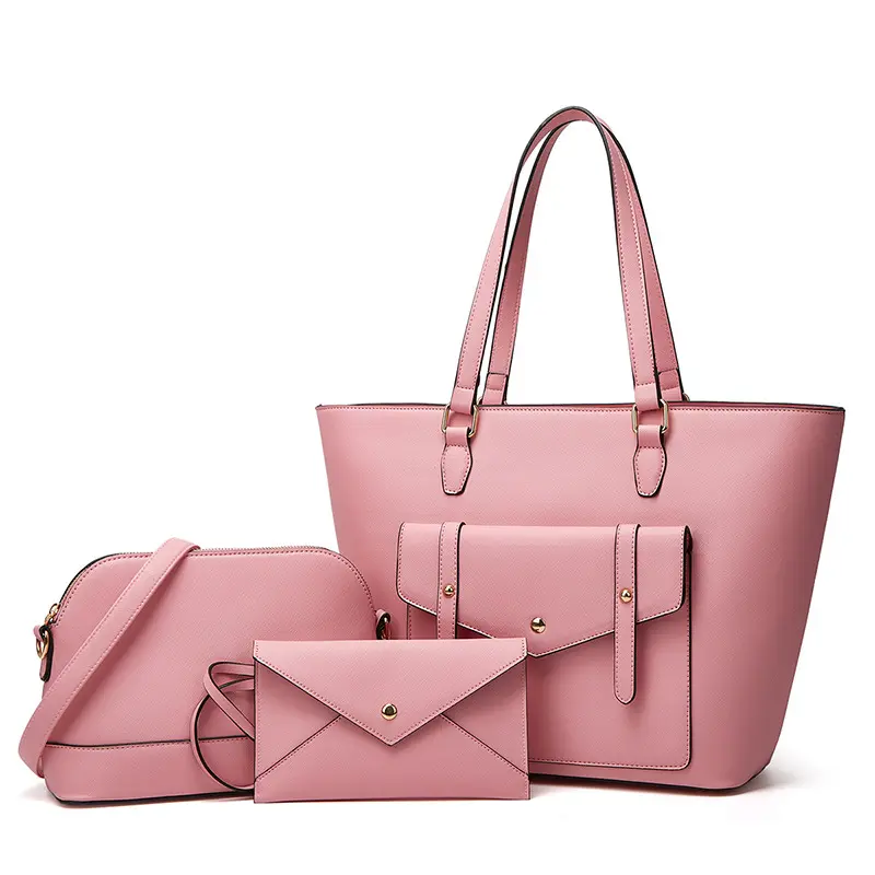 Tas Tote Set tas tangan wanita, tas tangan wanita PU tren Vintage, tas tangan mewah, tas kulit wanita, mode baru 2023 CN;ZHE