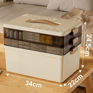 Cassetta Porta Medicinali per Casa e Famiglia, Extra Large, Multistrato, Valigetta Portatile di Pronto Soccorso in Plastica per l'Estate - Product Image 6