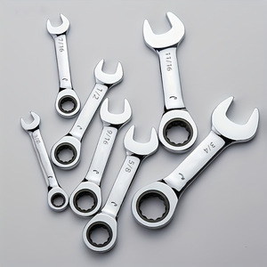 Clé à cliquet à manche court de fabrication directe pour la réparation automobile à dégagement rapide, norme britannique, outil de bricolage - Product Image 1