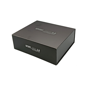 Recyclable <b>black</b> book-shaped foldable cardboard <b>gift</b> <b>box</b>, customizable clamshell magnetic <b>gift</b> <b>box</b> - Product Image 3