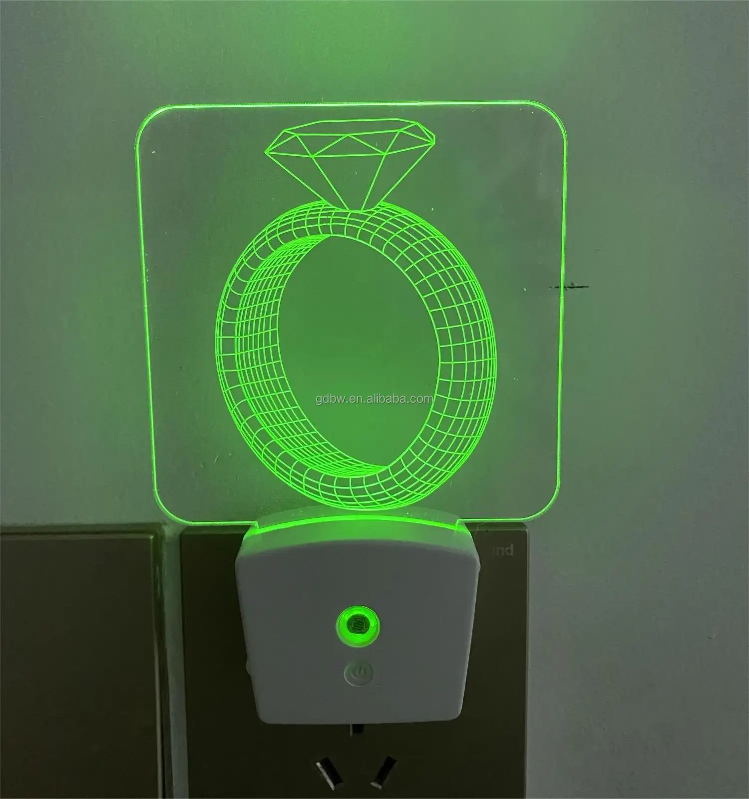 Led 스마트 라이트 센서 사랑스러운 모양 Eu/미국 플러그 벽 램프 3d 램프 어린이 침대 룸 욕실 화장실 계단 밤 빛