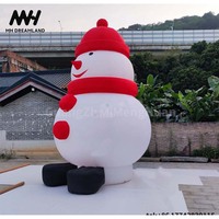 Muñeco de Nieve Inflable Navideño con Luces LED Personalizadas, para Exteriores, de 2-8m, 110V-220V, con Soplador, Certificado CE, MH Dreamland