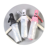 Paraguas Plegable Transparente con Diseño de Burbuja, Protección Contra el Viento y la Lluvia, para Mujeres y Niñas, Ideal para Fotografía al Aire Libre