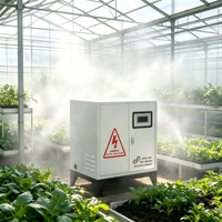 Système d'humidification pour serres et élevages LS 2200W en acier inoxydable 304, écologique, avec contrôle tactile et buse de pulvérisation réglable