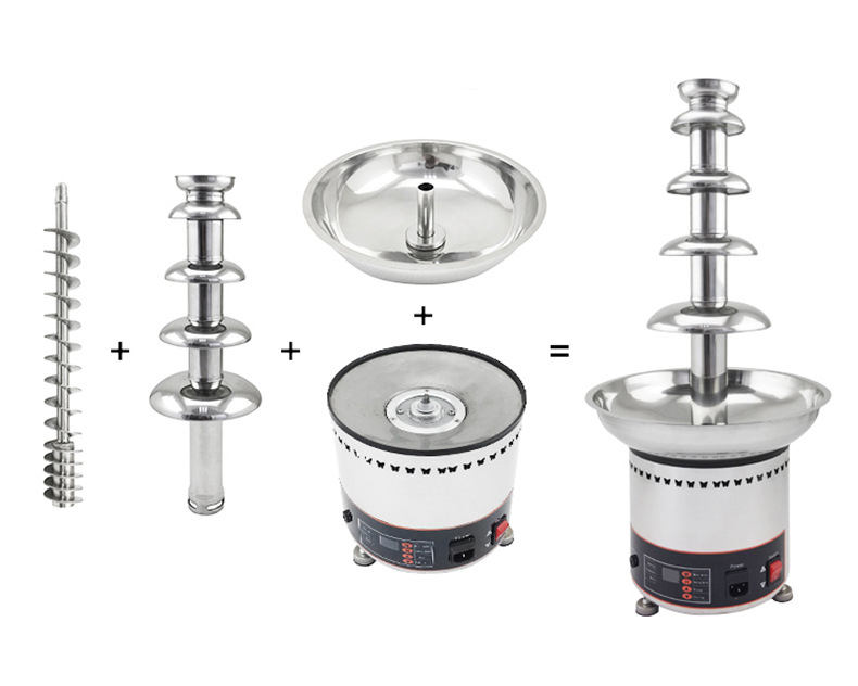 Горячая Распродажа красивый шоколадный фонтан-водопад машина для плавления шоколада машина для фондю коммерческое Домашнее использование 4-7 ярусов слоев