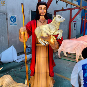 SGL041 عرض خاص موضوع الفوانيس المسيحية فانوس شخصية Jesus مخصصة مع مهرجان فانوس الأغنام - Product Image 6