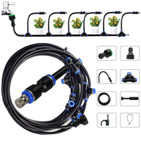 Système d'arrosage automatique à buse flexible de 20 cm, kit de refroidissement par pulvérisation à connexion rapide pour jardin, balcon, plante, nébuliseur