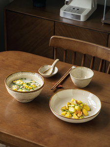 Juego de <span class=keywords><strong>Vajilla</strong></span> de Cerámica Cocida en Horno, Platos y Tazones, Juego de <span class=keywords><strong>Vajilla</strong></span> de Alta Calidad para Uso en el Hogar y Restaurantes - Product Image 4