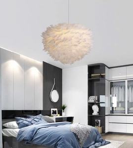 <span class=keywords><strong>Plafonnier</strong></span> LED décoratif moderne à télécommande, haute luminosité, en fer, blanc, rouge, jaune, noir, luminaire suspendu simple en forme de <span class=keywords><strong>plume</strong></span> - Product Image 5