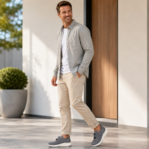 Personalización Zapato <span class=keywords><strong>Hombre</strong></span> Tejido Plataforma Cordón Rápido Suela Acolchada Bicolor <span class=keywords><strong>Zapatilla</strong></span> Todo Temporada - Product Image 2