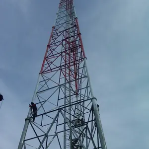 20 25 30 35m Meter 3 kaki tabung kisi Wifi dasar antena tiang komunikasi Gsm diri mendukung Menara Telekomunikasi