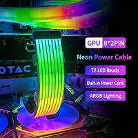 Bande lumineuse néon ARGB en silicone en gros, panneau LED RVB adressable synchronisé 8P 24 broches pour carte mère, GPU, modding de boîtier d'ordinateur