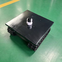 重型迷你履带底盘，360 °   用于DIY、农业、巡逻机器人和研究的高扭矩旋转橡胶履带底座