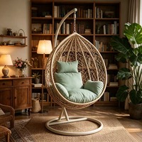 Chaise suspendue de patio, chaise de relaxation d'extérieur, résistante aux UV, mobilier de salon de jardin, chaise suspendue moderne