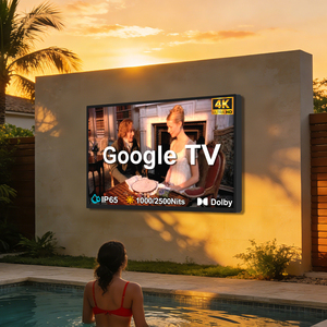 ทีวีกันน้ำสำหรับภายนอกอาคาร 4K Google IP65 1000 Nits ป้องกันแสงสะท้อน ความสว่างสูง สำหรับสระว่ายน้ำ วิลล่า ลานบ้าน ร้านอาหาร บาร์ ทีวีกลางแจ้ง - Product Image 1