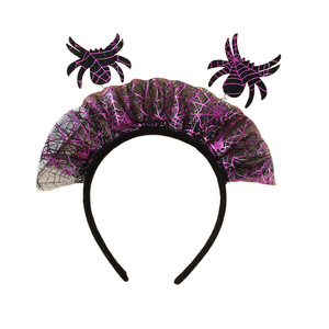 Diadema de Halloween 2026, Nueva, Morada y Negra, con Telaraña Hecha a Mano, Elementos Festivos, Estilo Oscuro, Divertida, Accesorio para Disfraces de Fiesta - Product Image 5