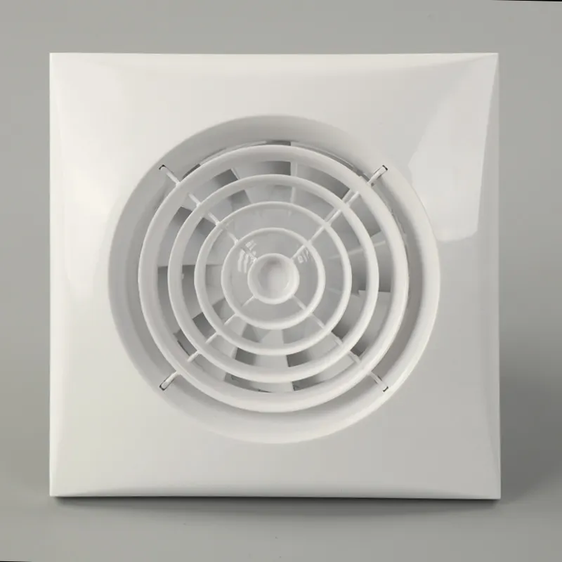 4 6 8 10 Inch Plastic Bathroom Kitchen Silent Square Ceiling Wall Mount Ventilation Exhaust Fan