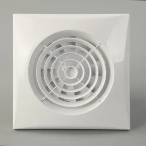 Ventilador de escape de plástico para cocina, montaje en pared, silencioso, cuadrado, 4, 6, 8 y 10 pulgadas