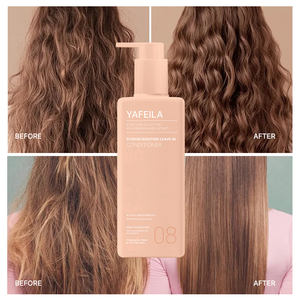 Hydratant capillaire biologique personnalisé avec logo, revitalisant sans rinçage naturel à l'huile d'argan et de jojoba, traitement réparateur des liaisons, 300 ml - Product Image 4