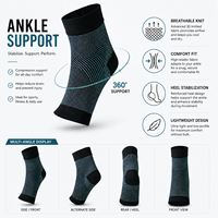 Chaussette de compression OEM pour cheville, soutien respirant pour fasciite plantaire, sport, basketball, usine